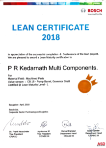 Lean Certificate - 2018